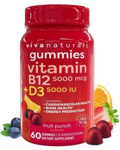 Viva Naturals Vitamin D3 B12 Immune Support 60 Gummies - supplemynts.com