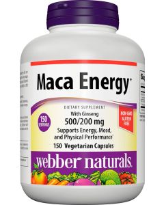 Webber Naturals Maca Energy Performance Enhancer 150 Vegetarian Caps