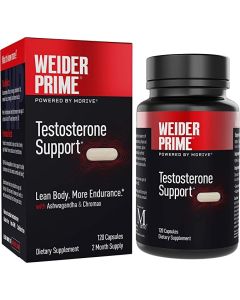 Weider Prime Testosterone Supplement for Men 120 Capsules