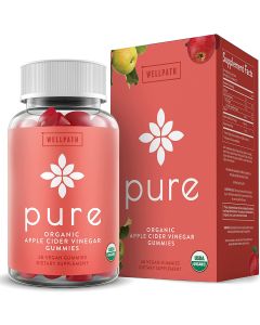 Wellpath Pure Organic Apple Cider Vinegar 60 Vegan Gummies Detox