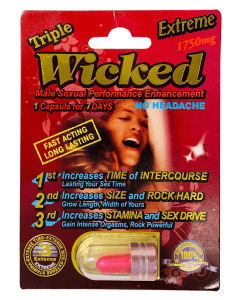 Wicked 1750mg Extreme Triple Sexual Enhancement Red Pill - supplemynts.com
