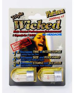 Wicked Double Platinum 2000mg Triple Maximum Enhancement Pill - supplemynts.com