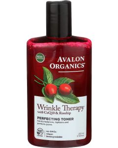 Wrinkle Therapy CoQ10 Rosehip Perfecting Toner 8 Oz Avalon Organics