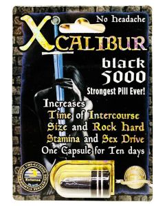 Xcalibur Black 5000 Male Sexual Performance Enhancement Pill - supplemynts.com