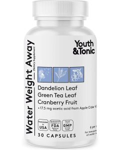 Youth & Tonic Water Weight Away Dandelion Green Tea Leaf Detox Cleanse - supplemynts.com