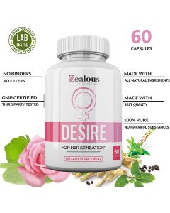 Zealous Desire Female Enhancement Pills 60 Caps - supplemynts.com