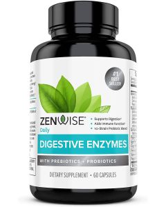 Zenwise Daily Digestive Enzymes Pre Probiotics Supplement Veggie Caps