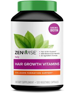 Zenwise Daily Hair Growth Vitamins Collagen Formation Support 120 Caps - supplemynts.com