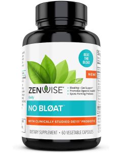 Zenwise Daily No Bloat Supplement 60 Veggie Caps Probiotic De111
