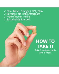 Zenwise Vegan Omega 3 Marine Algae Derived Epa Supplement 120 Softgels