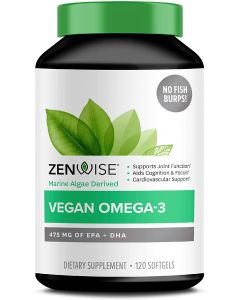 Zenwise Vegan Omega 3 Marine Algae Derived Epa Supplement 120 Softgels