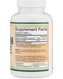 Magnesium Glycinate 400mg for Sleep &amp; Muscle 180 Caps
