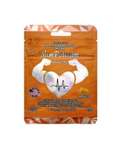 Image of Men Potentia Advance Pro Mango Male Enhancement Bites, a natural supplement to boost male libido and enhance sexual performance, Halal and Gelatin-Free