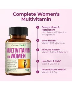 Multivitamin for Women with Vitamin D &amp; B12 60 Caps
