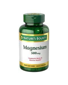Magnesium 500mg 200 Tablets Mineral Supplement Nature's Bounty