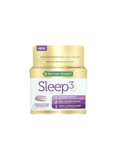 Nature’s Bounty Sleep3 melatonin tri-layer formula tablets for better sleep quality