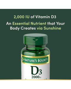 Nature’s Bounty Vitamin D3 2000 IU – Immune & Bone Support