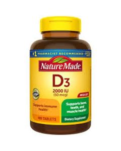 Nature Made Vitamin D3 2000 IU (50 mcg) 400 Tablets