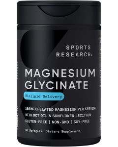 Sports Research Magnesium Glycinate for Sleep 90 Caps
