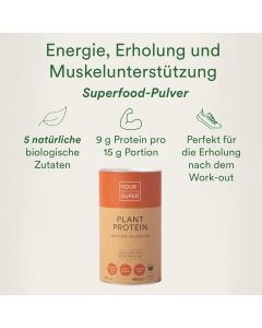 Your Super Plant Protein Organic Superfood Mix Powder 14.1 Oz. - supplemynts.com