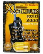 Xcalibur Gold 8000 Male Sexual Performance Enhancement Pill - supplemynts.com