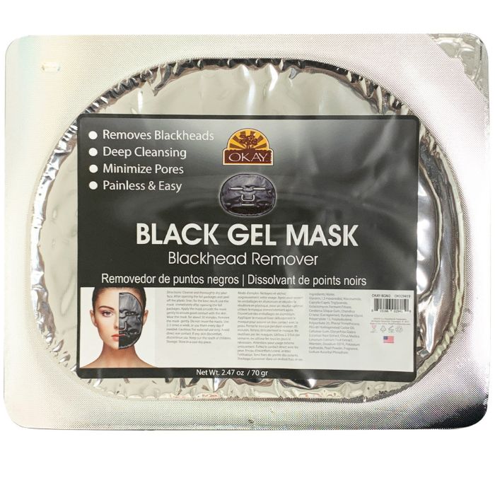 OKAY Pure Naturals Black Gel Mask 2.47oz Blackhead Remover - supplemynts.com