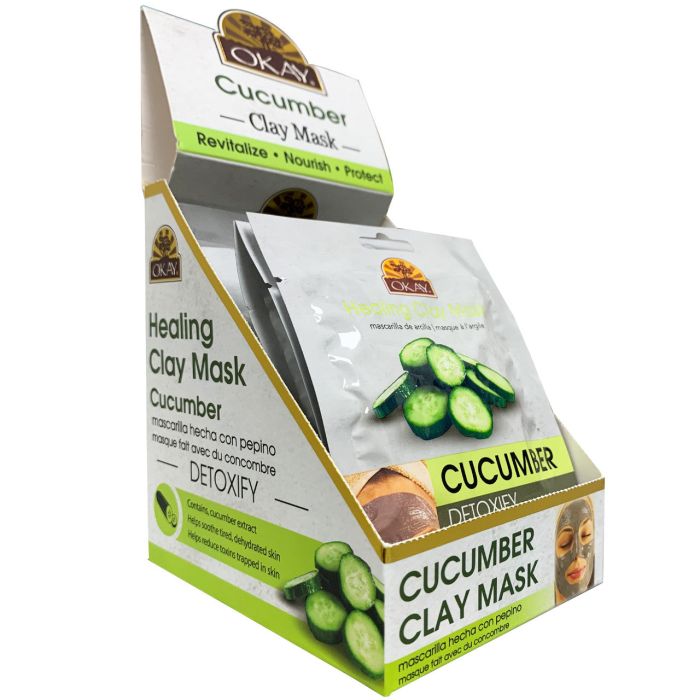 OKAY Pure Naturals Healing Clay Mask Cucumber 1.5oz / 44ml - supplemynts.com