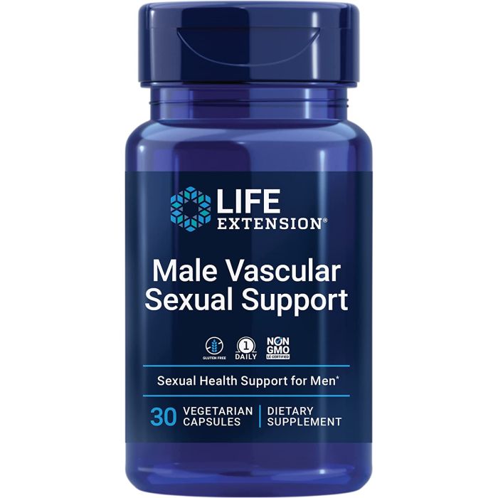 Life Extension Male Vascular Sexual Support 30 Veggie Caps Non GMO - supplemynts.com