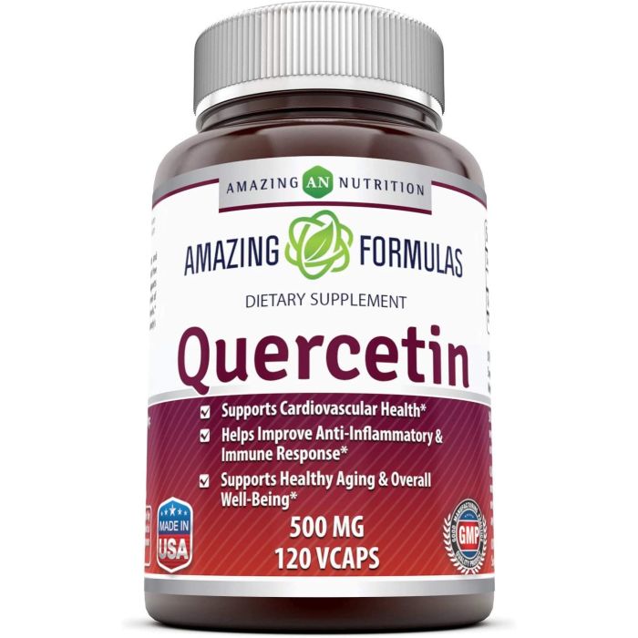 Amazing Formulas Quercetin 500 Mg 120 Veggie Caps Healthy Aging - supplemynts.com
