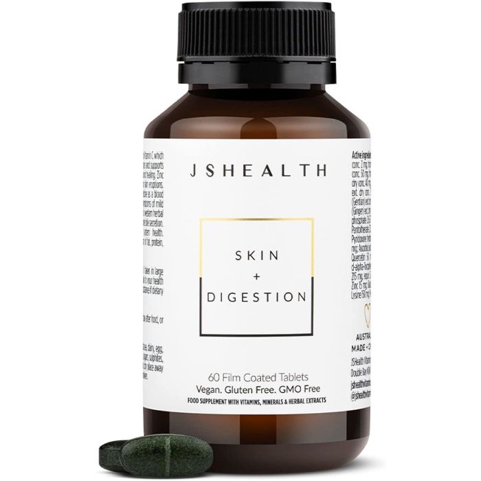 JSHealth Skin Digestion Formula Supplement 60 Vegan Capsules - supplemynts.com