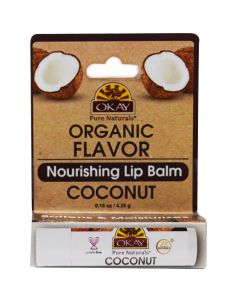 OKAY Pure Naturals Coconut Organic Flavored Cerded Lip Balm 0.15oz/5.g