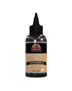 OKAY Black Jamaican Castor Oil Vitamin E Panthenol 4oz / 118ml