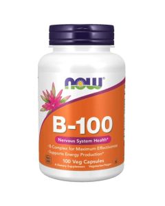 NOW B 100 Nervous System Health Supplement 100 Veggie Caps