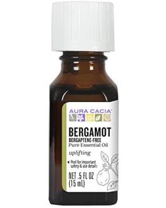 Aura Cacia Inspiring Bergamot Oil 0.5 fl oz Bergaptene Free