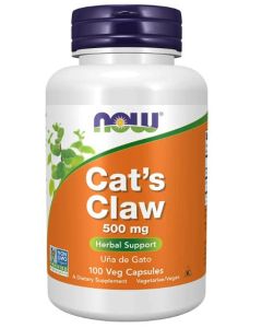 NOW Cat's Claw 500mg Herbal Support Supplement 100 Veggie Caps