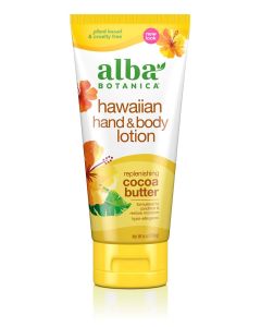 Alba Botanica Hawaiian Hand Body Lotion Replenishing Cocoa Butter 6 Oz