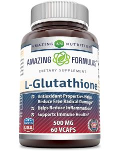 Amazing Formulas L Glutathione 500 Mg 60 Veggie Capsules Immune Health