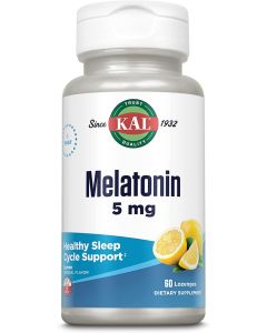 KAL Melatonin Lozenges 5 mg 30 Count Lemon Flavor Healthy Sleep Cycle