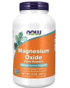 NOW Magnesium Oxide Pure Powder 8 Oz. Nervous System Support