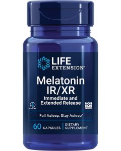 Life Extension Melatonin IR/XR 60 Caps Restful Sleep Support