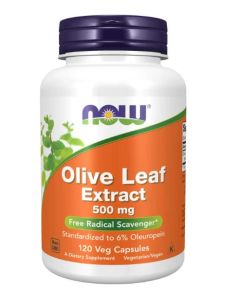 NOW Olive Leaf Extract 500mg Free Radical Scavenger 120 Veggie Caps