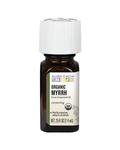 Aura Cacia Centering Organic Myrrh Pure Essential Oil 0.25 fl oz