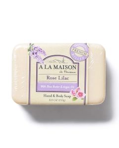 A La Maison Rose Lilac Moisturizing Hand Body Bar Soap 8.8 Oz
