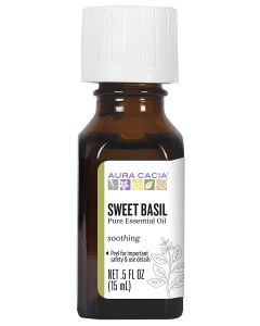Aura Cacia Soothing Sweet Basil Pure Essential Oil 0.5 fl oz