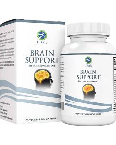 1 Body Brain Support Focus Boost Supplement 90 Veggie Caps