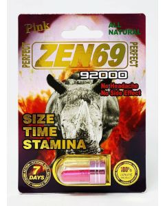 All Natural Perfect Zen69 Pink 92000 Male Enhancement Pill