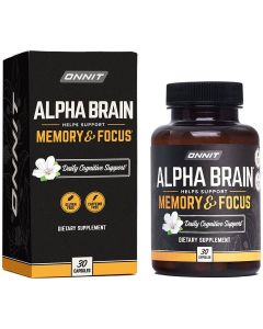 Onnit Alpha Brain Memory Focus Support Daily Supplement 30 Caps