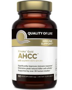 Quality Of Life 60 Veggie Capsules Kinoko Gold Ahcc Immune Support