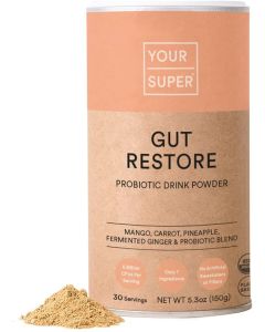 Your Super Gut Restore Mix Probiotic Drink Powder 5.3 Oz