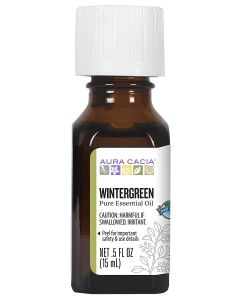 Aura Cacia Wintergreen Pure Essential Oil 0.5 fl oz Mintlike Aroma